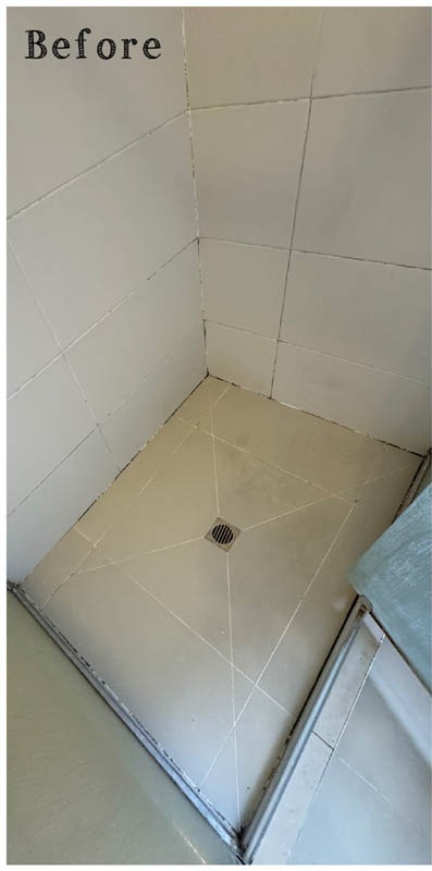 Bathroom before repair work in Cheltenham