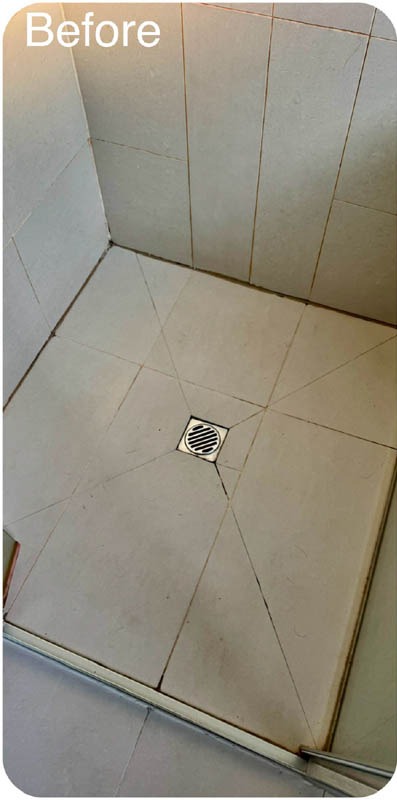 Bathroom before repair work in Mentone