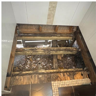Bathroom repair before in Noble Park