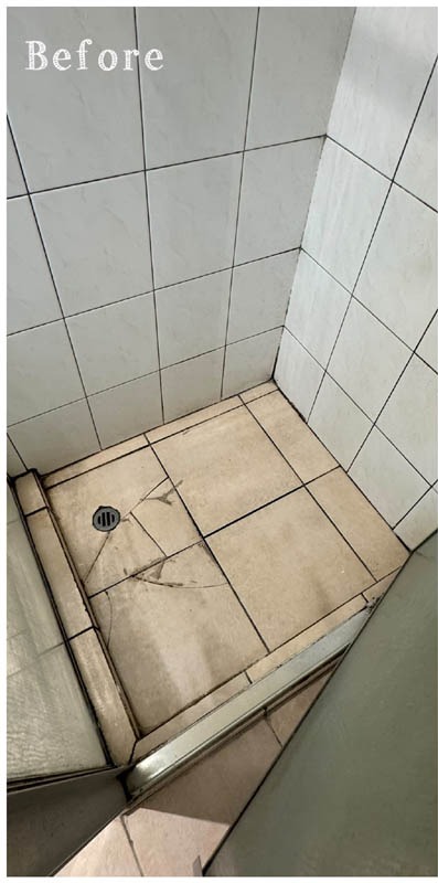 Bathroom repair before in Cranbourne